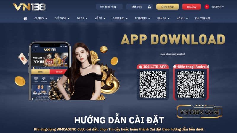 Hướng dẫn tải APP VN138 về máy